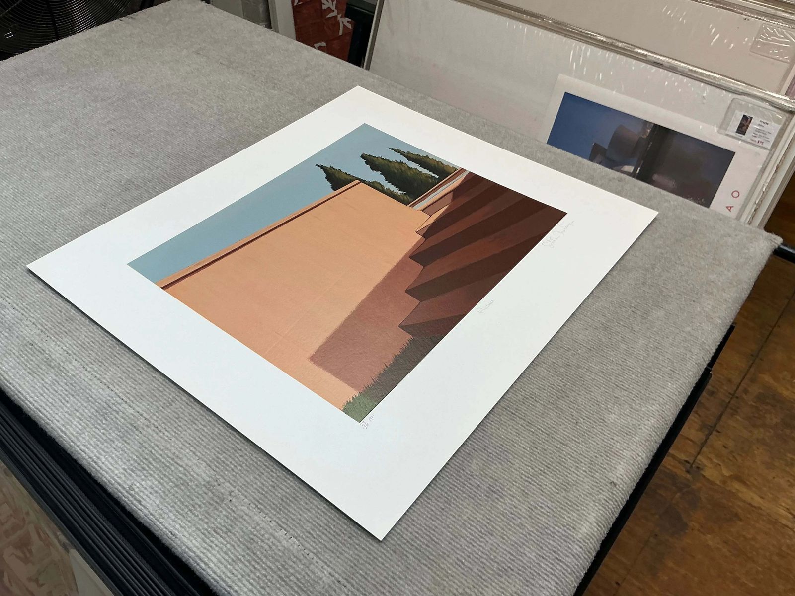 Gretchen Dow Simpson Gesigneerde Florence Italy Limited Edition Serigraph Print photo vintage