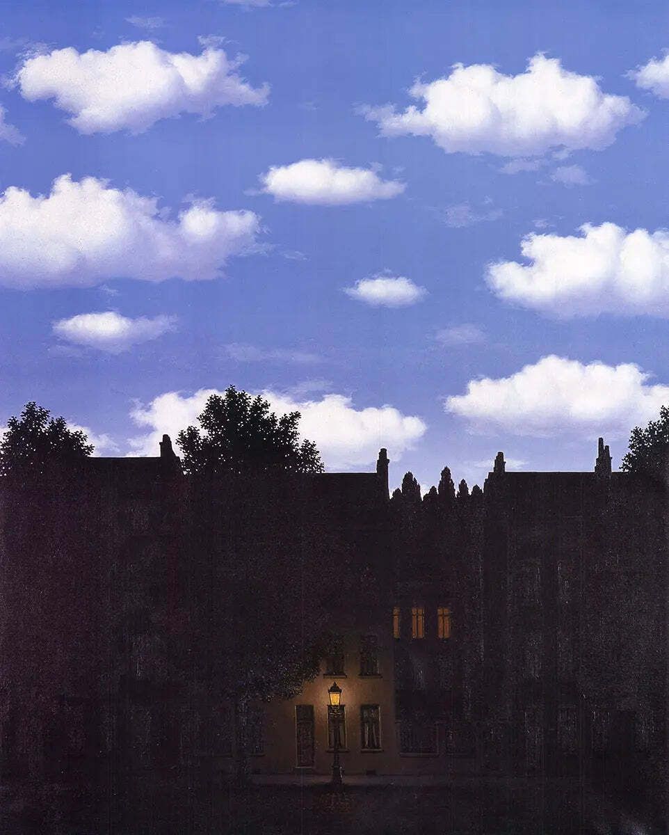 Rene Magritte L'empire Des Lumieres 1998 Authorised Offset Lithograph Poster photo furniture