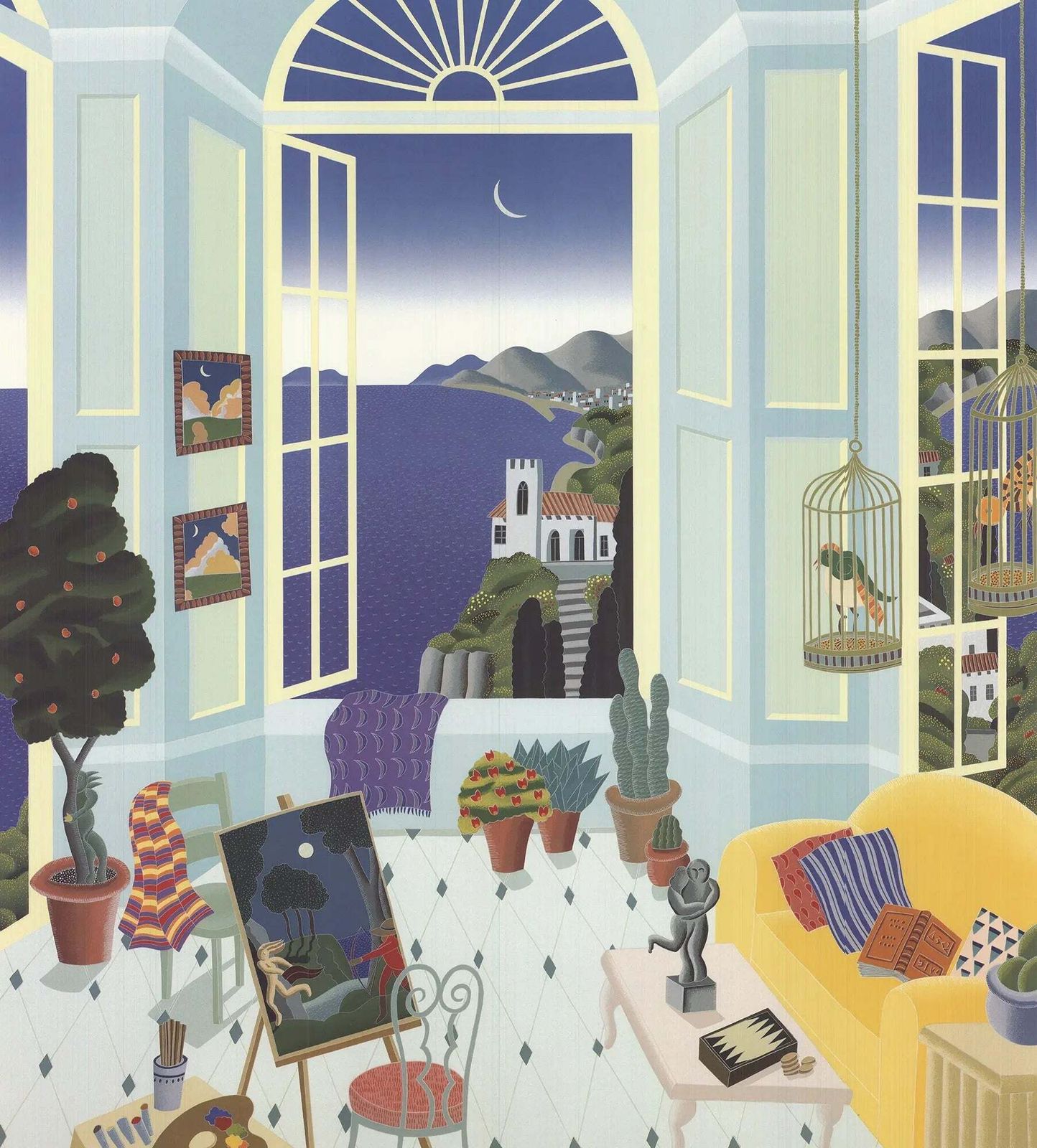 Thomas Mcknight Green Studio 1994 Offset Lithograph Interior Art Poster photo furniture