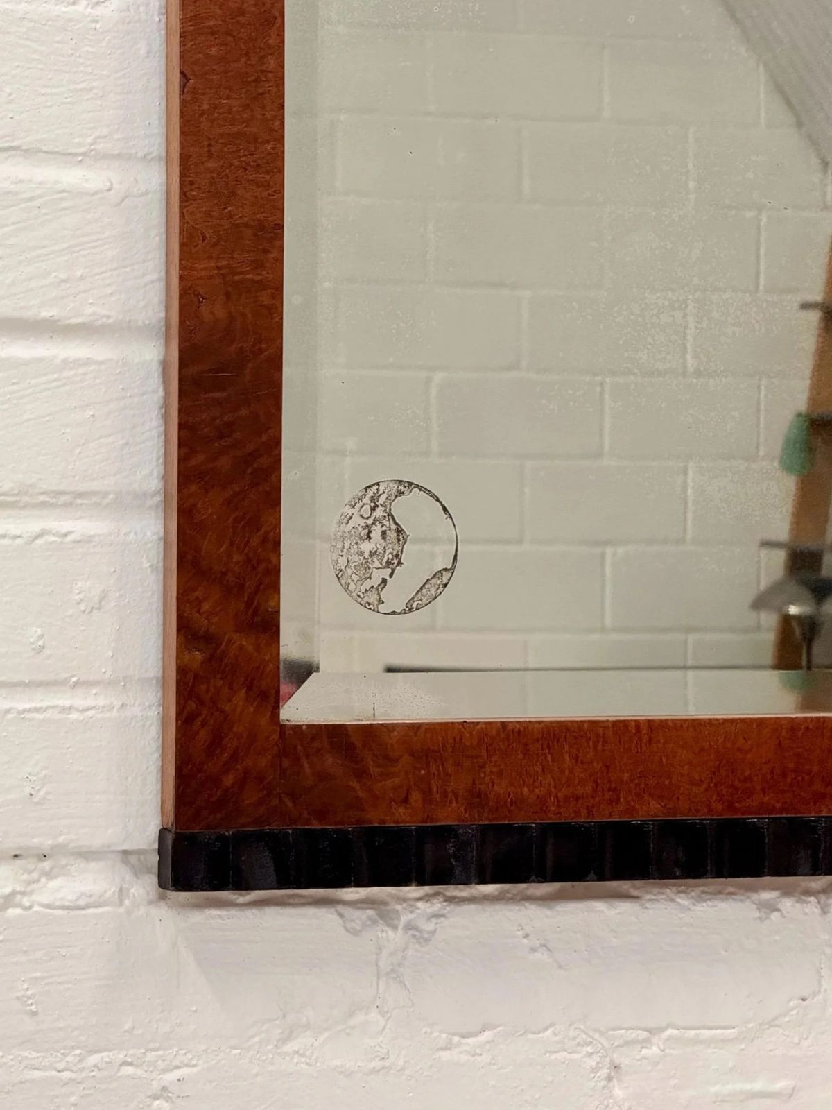1940s Italian Art Deco Arched Wall Mirror photo for sale