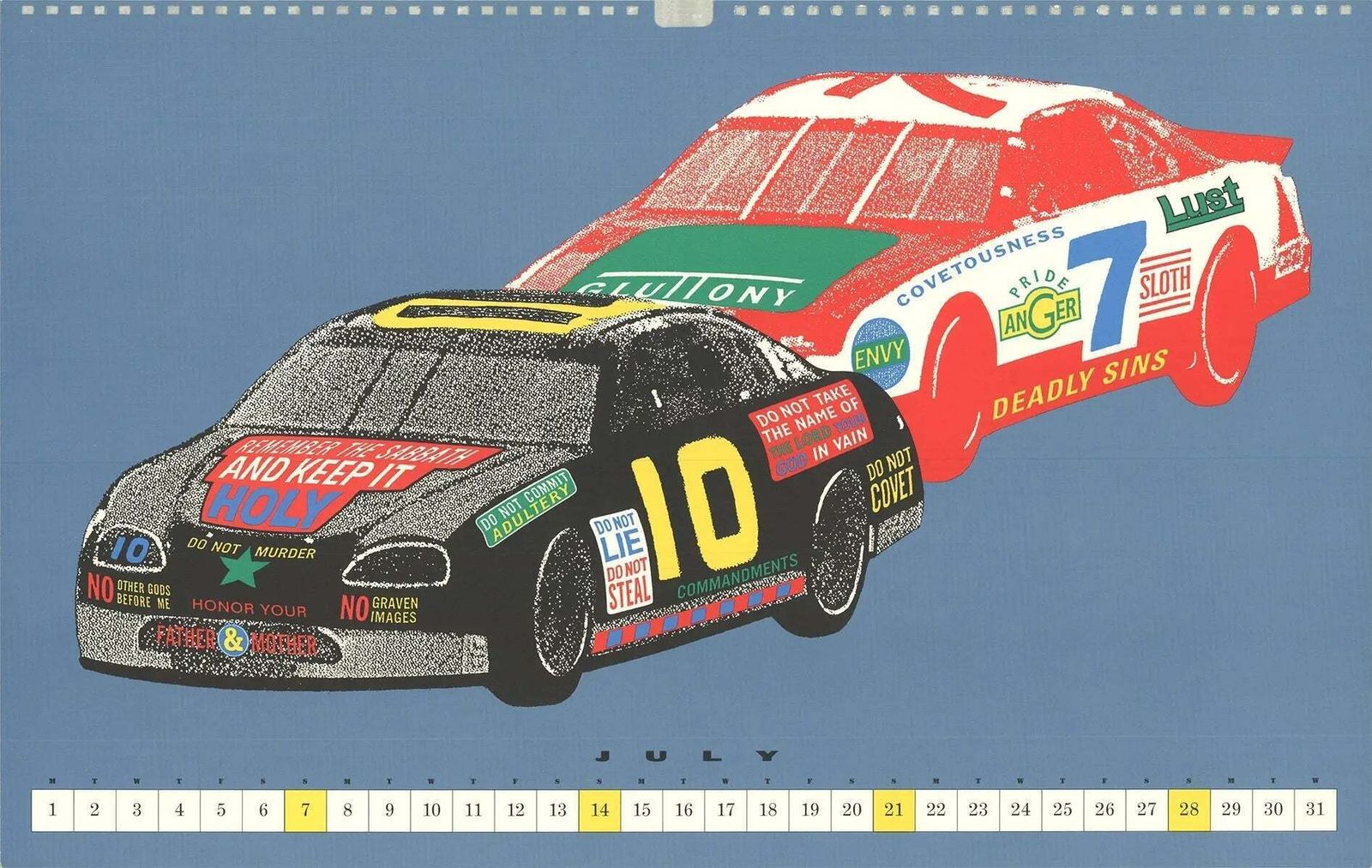 Seymour Chwast Cars VIII 1996 Original Offset Lithograph Art Poster