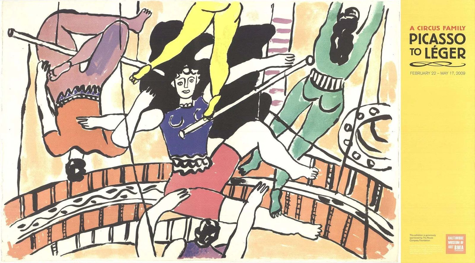 Fernand Leger A Circus Family Baltimore Museum Exhibition Poster Print