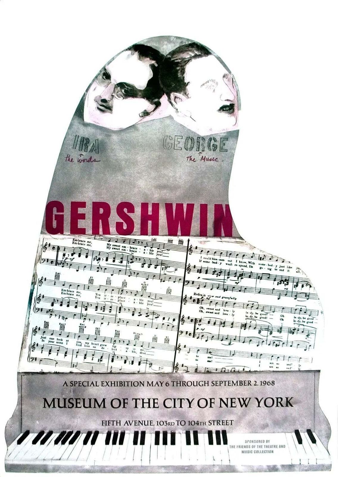 Larry Rivers Gershwin Brothers 1968 Offset Lithografie Poster Set van 25 photo furniture