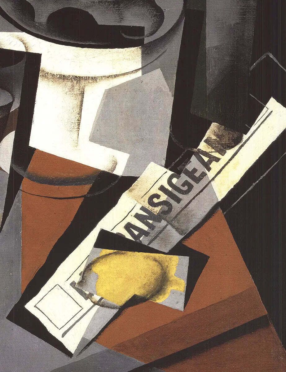 Juan Gris Still Life With Newspaper 1993 Cubist Offset Lithograph Art Poster photo Kunst