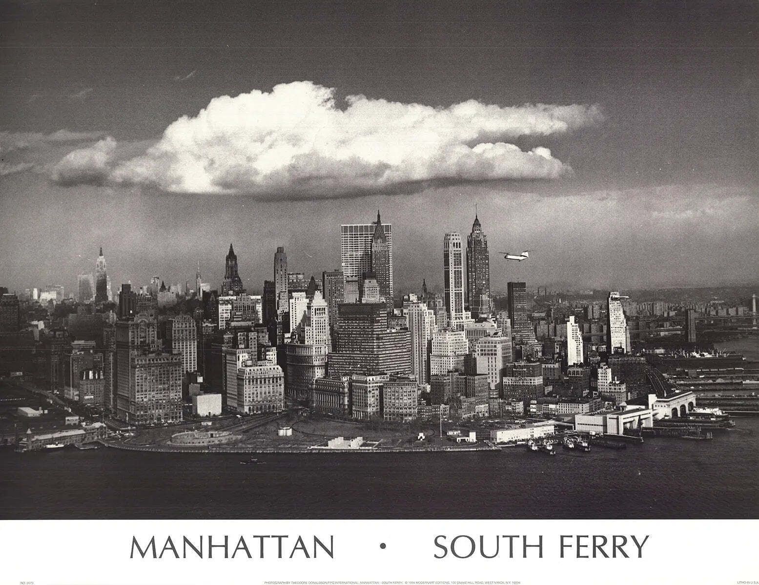 Theodore Donaldson Manhattan South Ferry 1994 Offset Lithograph Art Print