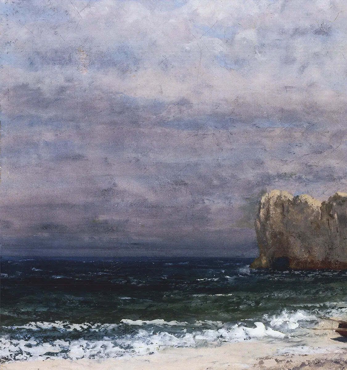 Affiche d'exposition Gustave Courbet, A Bay With Cliffs photo for sale