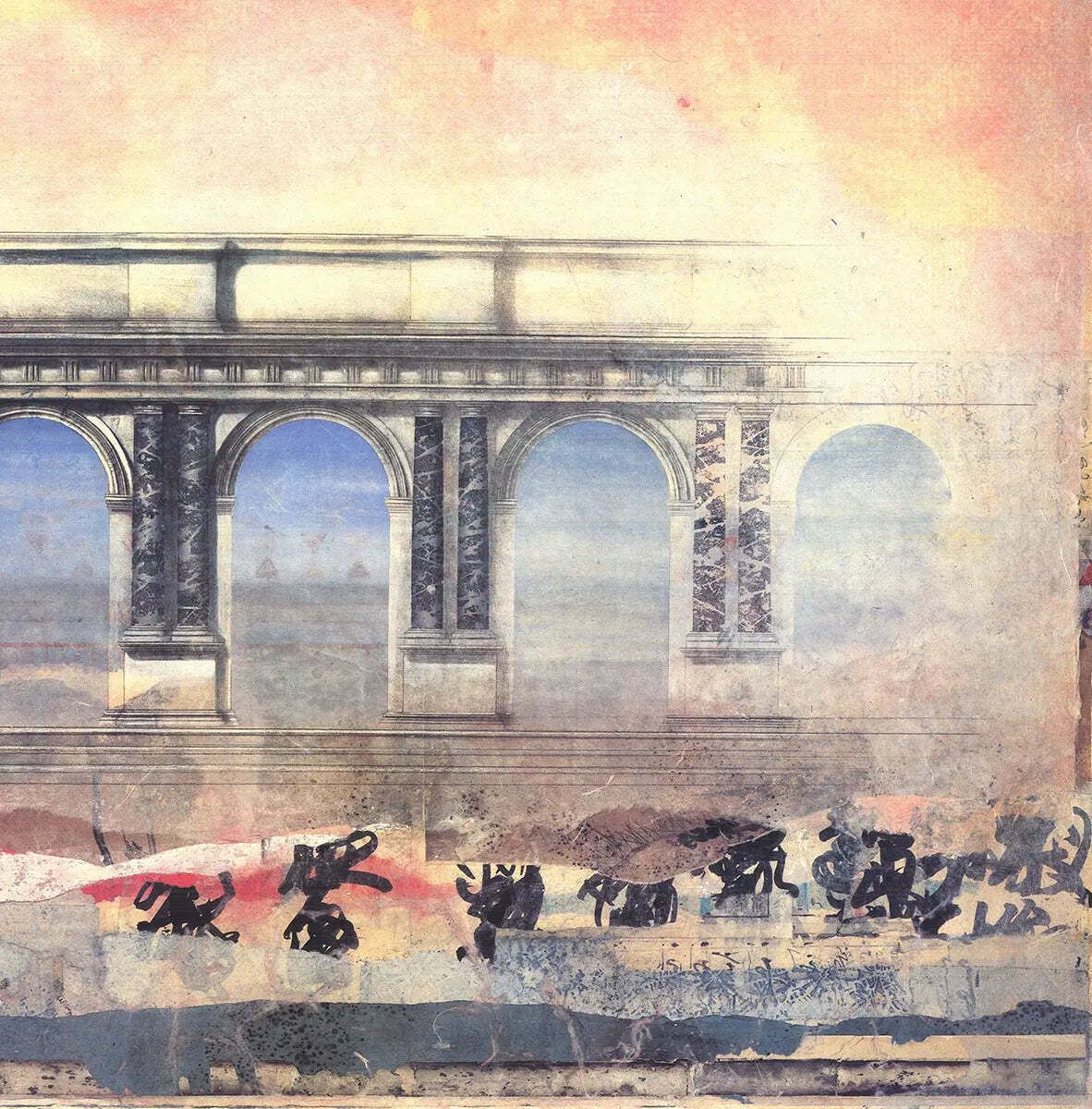 Affiche d'exposition Donald Farnsworth Counterpoint Doric Colonnade, lithographie 1991 photo Art