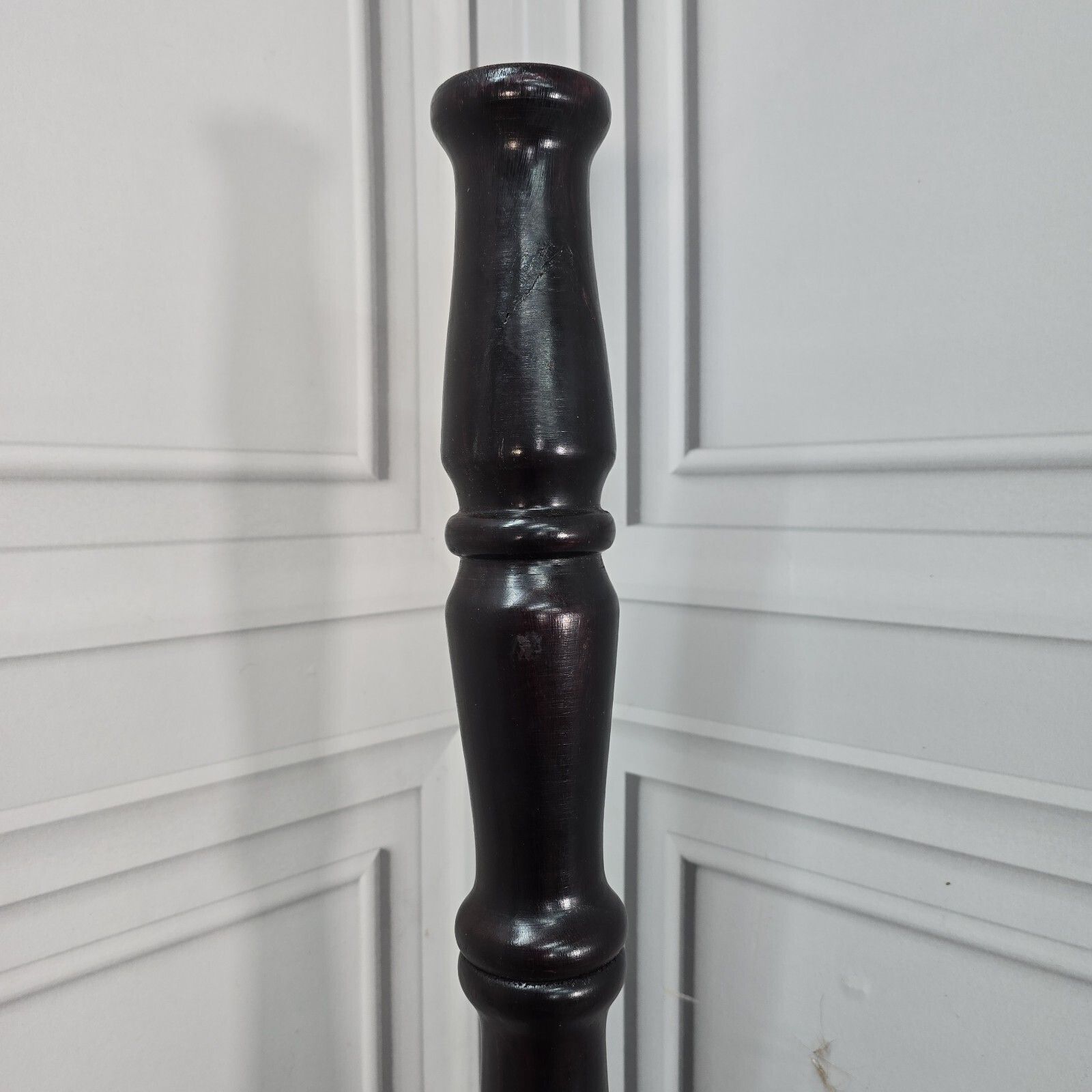 Vintage Wooden Standard Lamp   Retro Turned Floor Room Light   For Re Wire photo vintage
