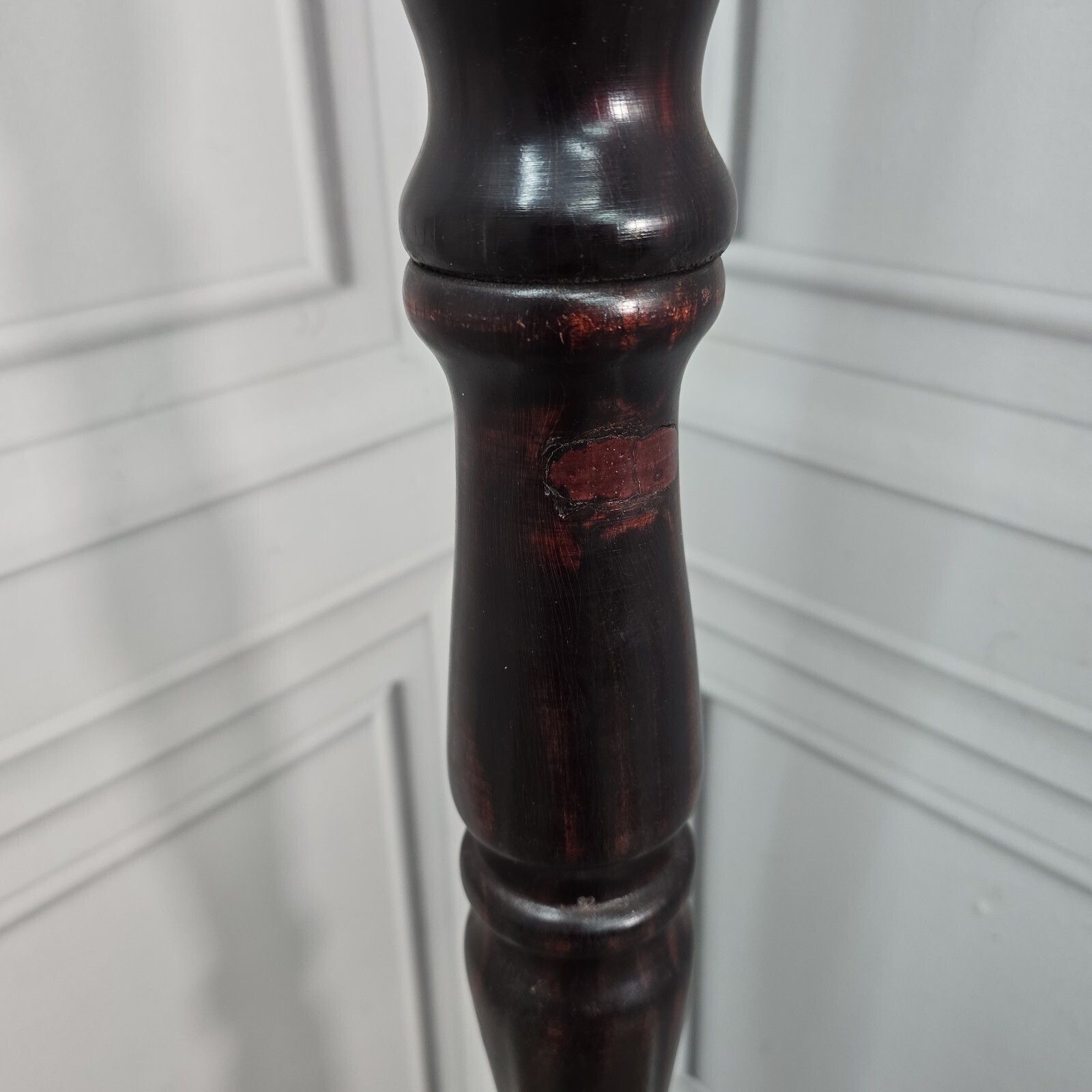 photo vinterior Vintage Wooden Standard Lamp   Retro Turned Floor Room Light   For Re Wire