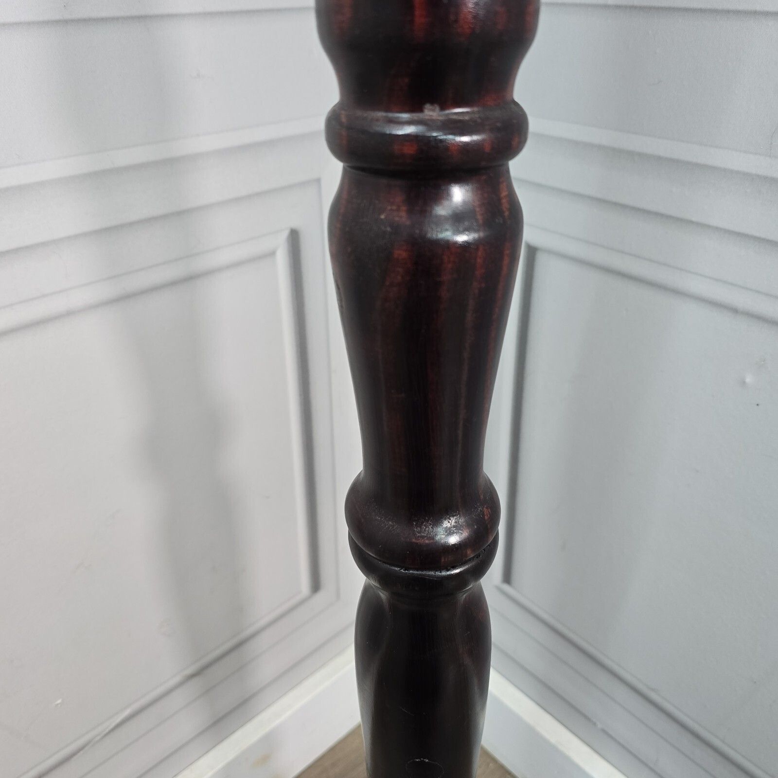 photo buy Vintage Wooden Standard Lamp   Retro Turned Floor Room Light   For Re Wire