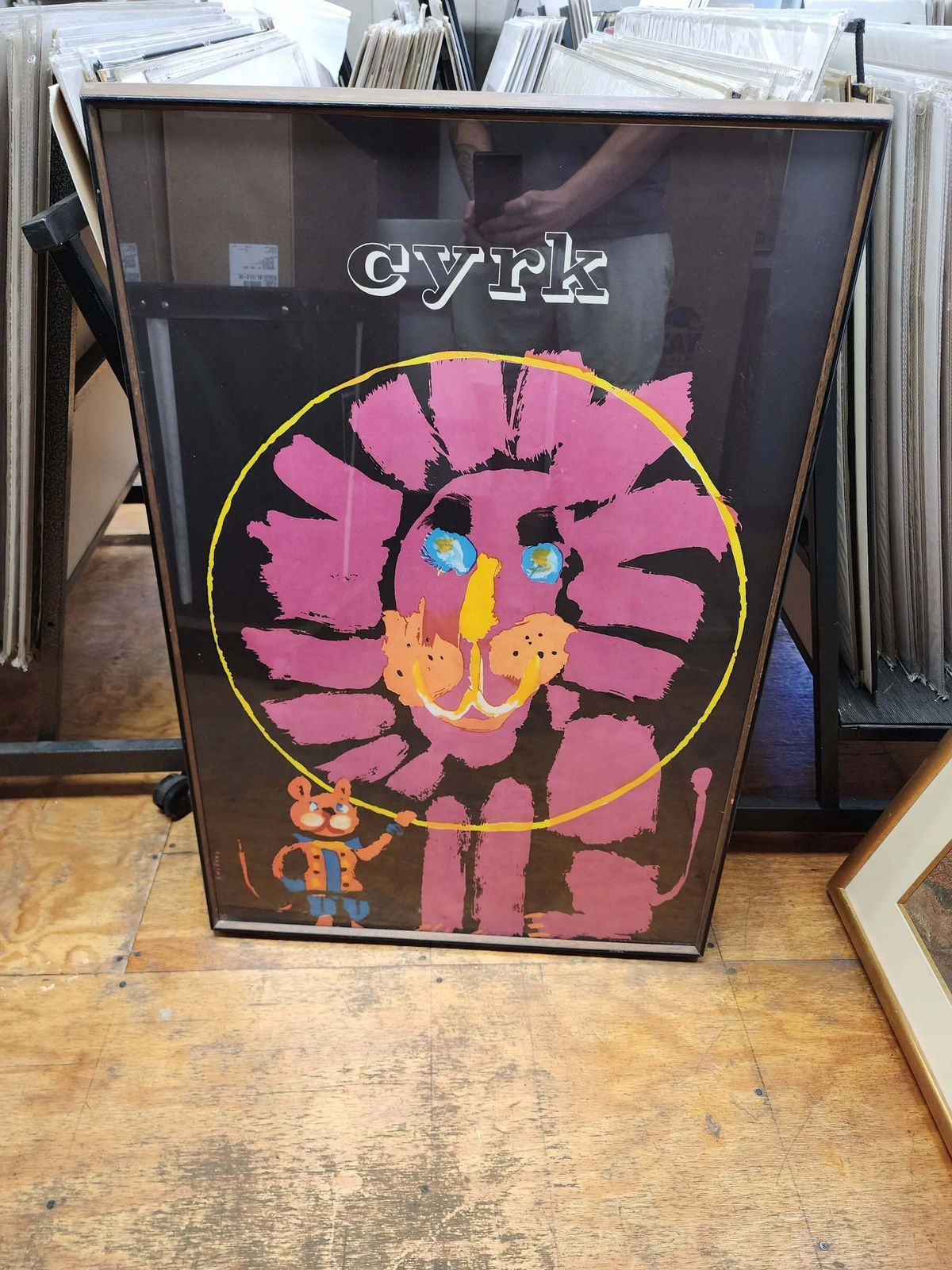 Affiche vintage Cyrk « Lion With Mouse » de Waldemar Świerzy, 1972 photo 1793.0