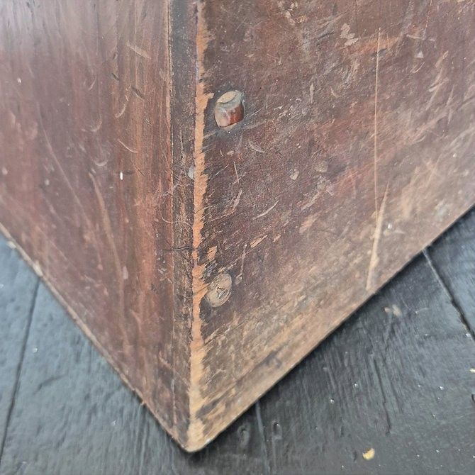 Vintage Japanese Street Vendor's Wooden Stool: Modernist Brutalist Japandi Style photo Furniture