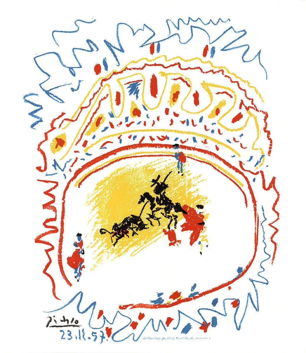 Original Pablo Picasso Tauromachie 1982 Limited Edition Fine Art Lithograph