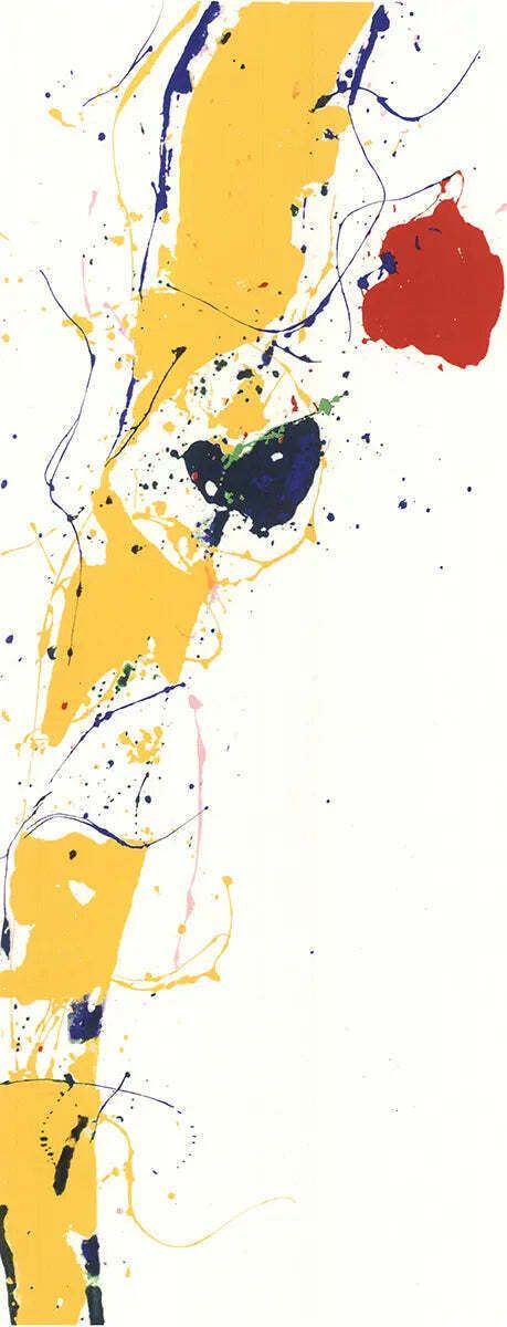 Sam Francis Untitled 1985, sérigraphie Art Print expressionniste abstraite photo furniture