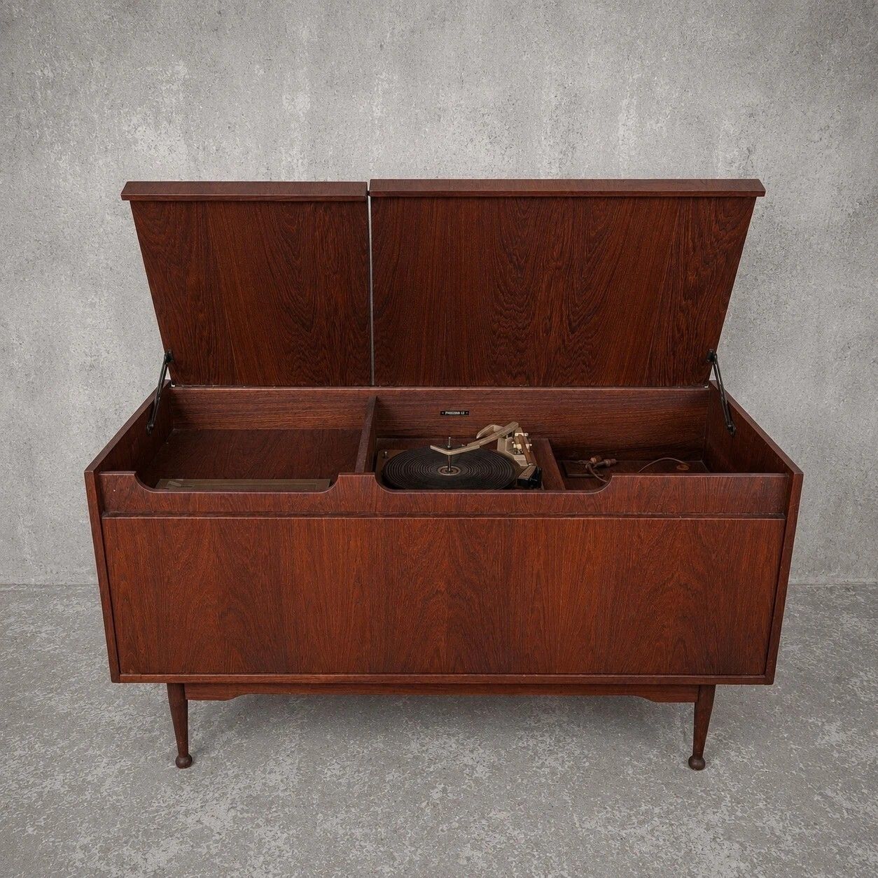 Mid Century Teak Armstrong Radiogram Record Player Cabinet