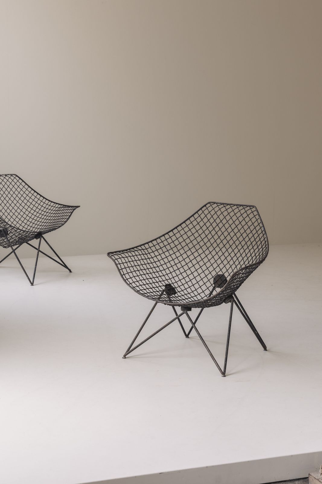 Meubels Uitzonderlijk zeldzaam paar DU 43 lounge chairs van Gastone Rinaldi voor RIMA, jaren 1950 photo