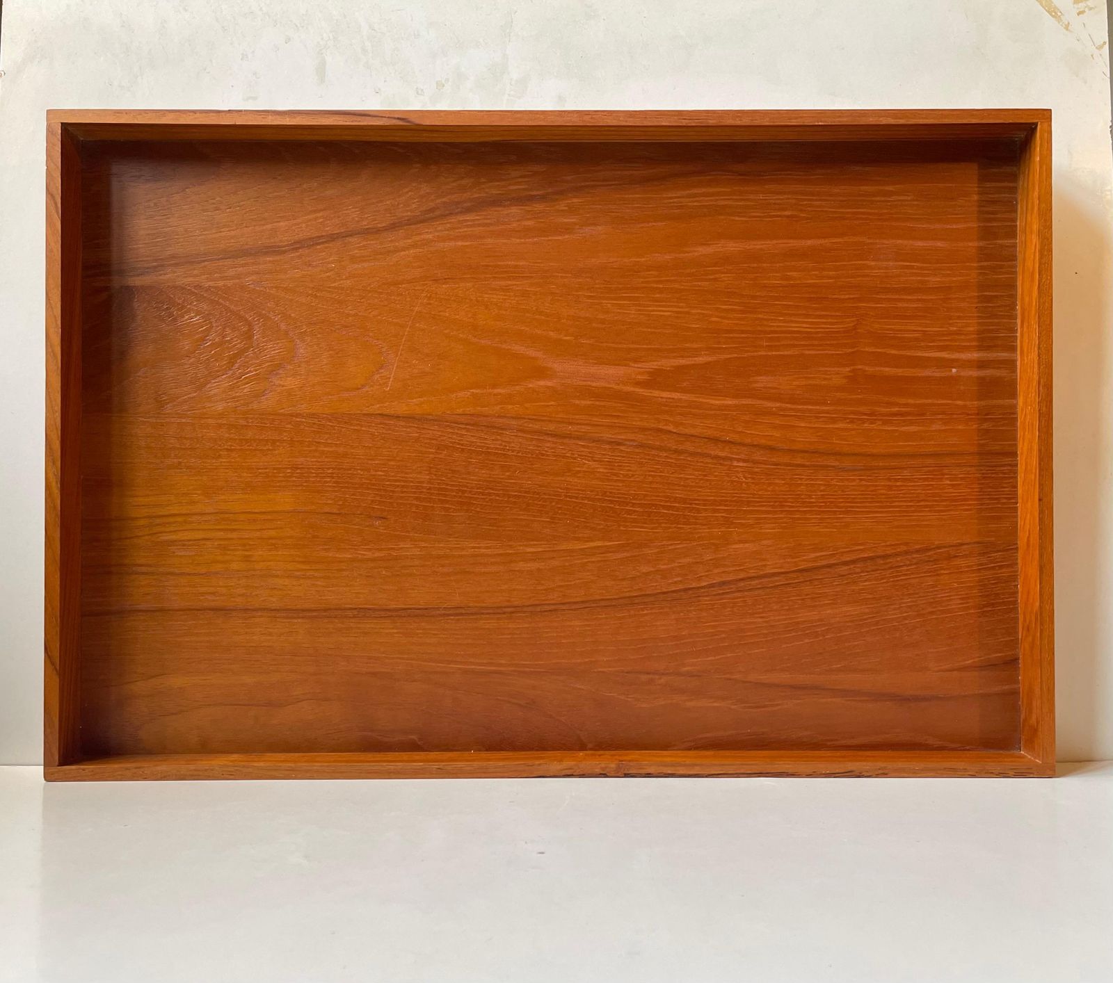 Vintage Danish Modern Large Serving Tray In Teak, 1960s photo furniture