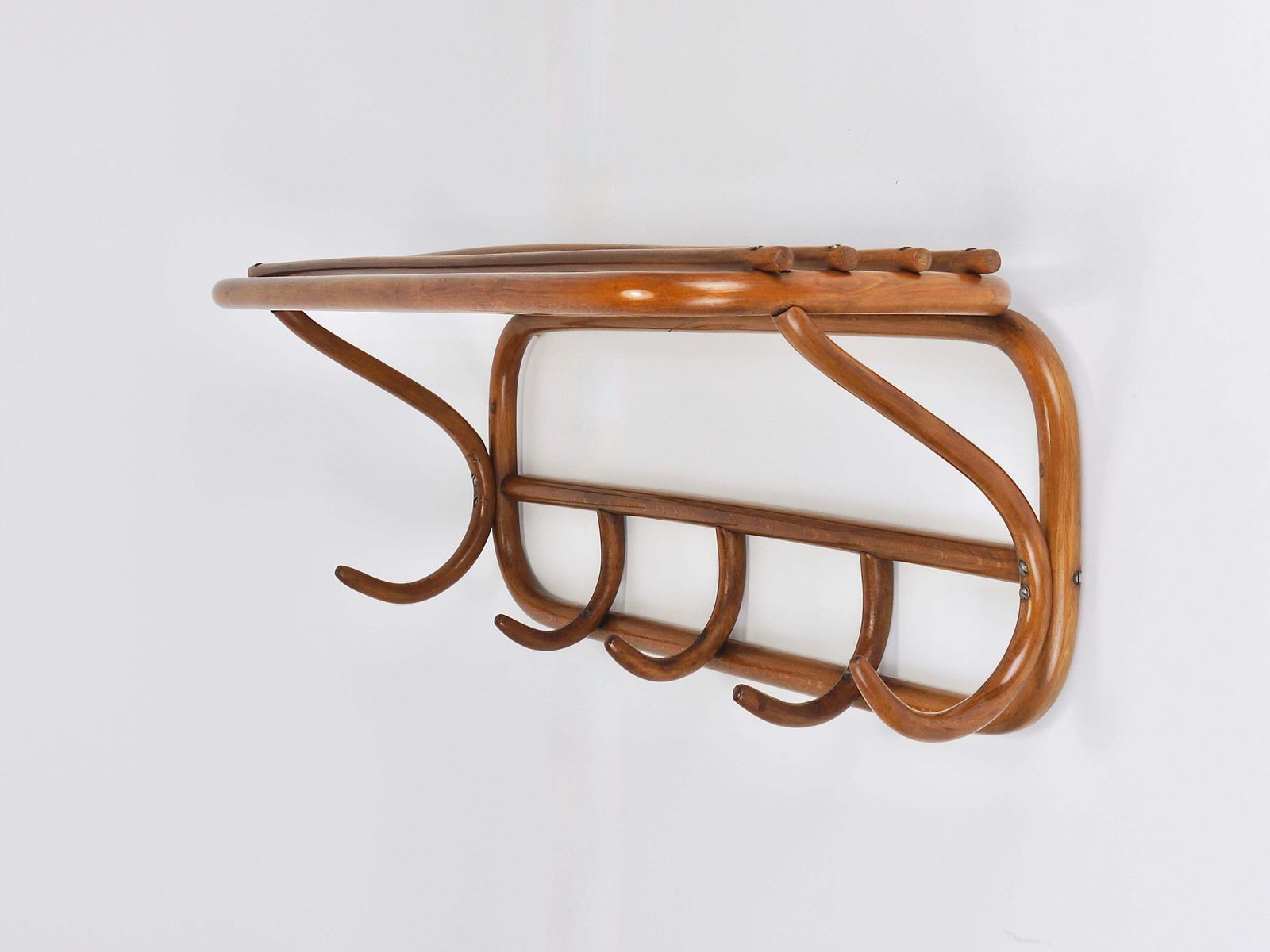 Meubels Thonet Wenen Art Nouveau Secessionist gebogen kapstok, ca. 1900, Oostenrijk photo