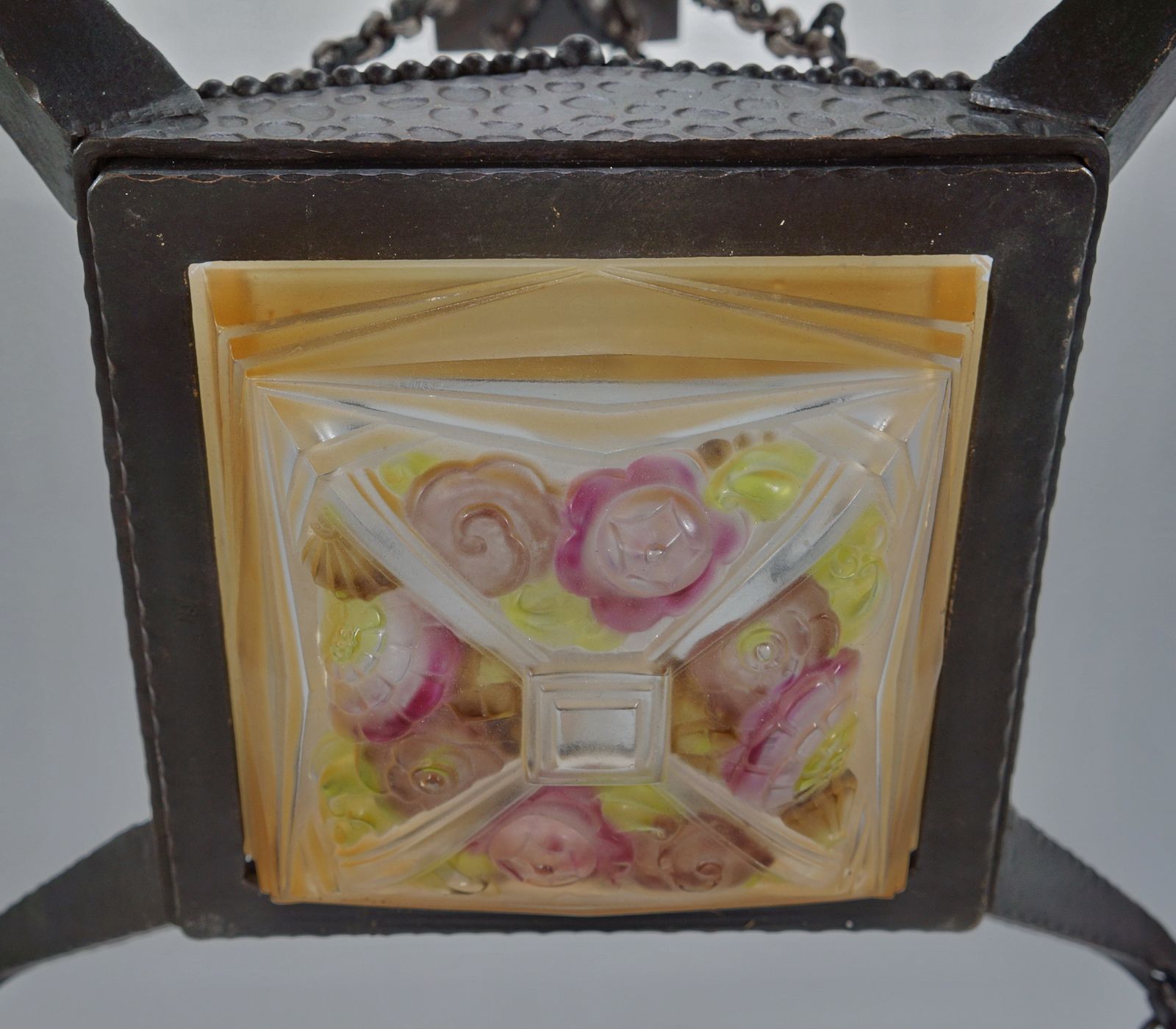 Franse art deco hanglamp uit 1925 door Marcel Vasseur & EJG photo 1850.0