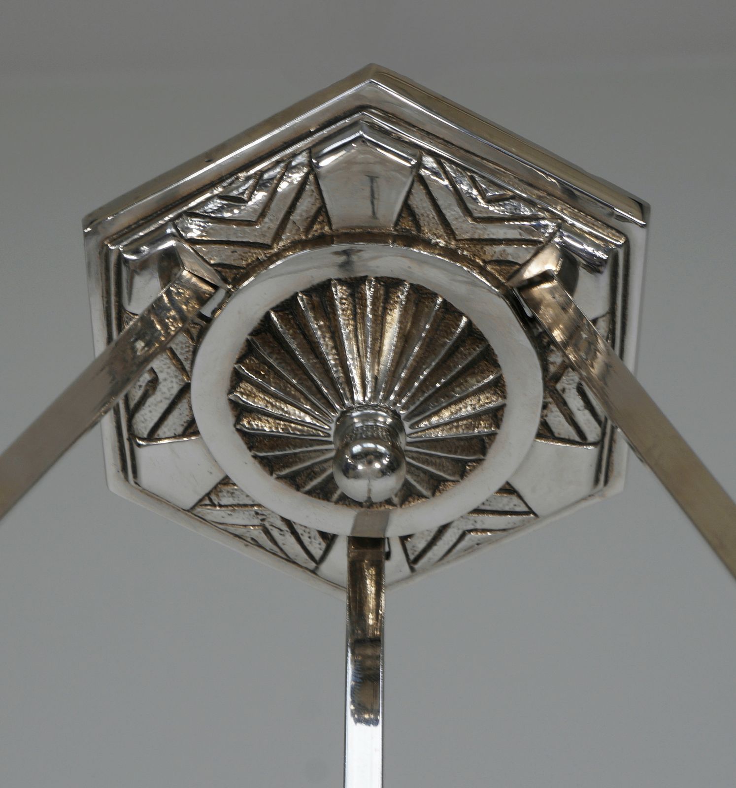 Franse art deco plafondlamp uit 1930 van Muller Frères - 2 beschikbaar photo buy