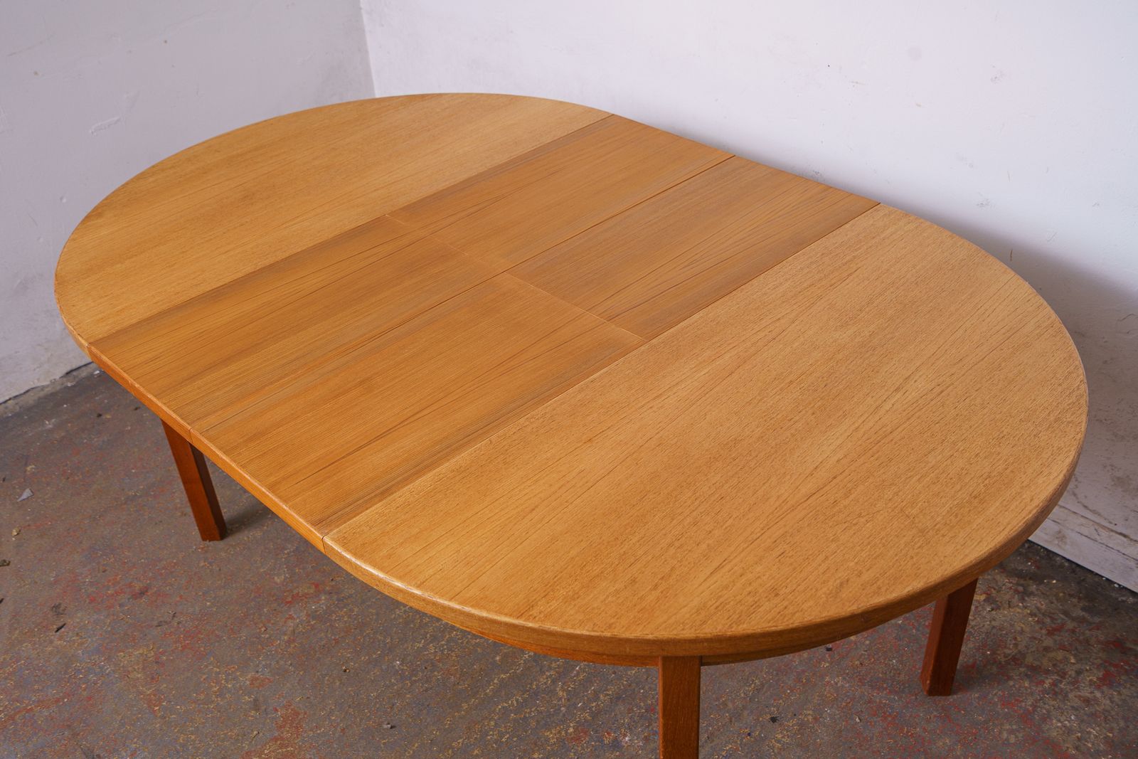 photo for sale Danish Mid Century Teak Round Double Extending Dining Table