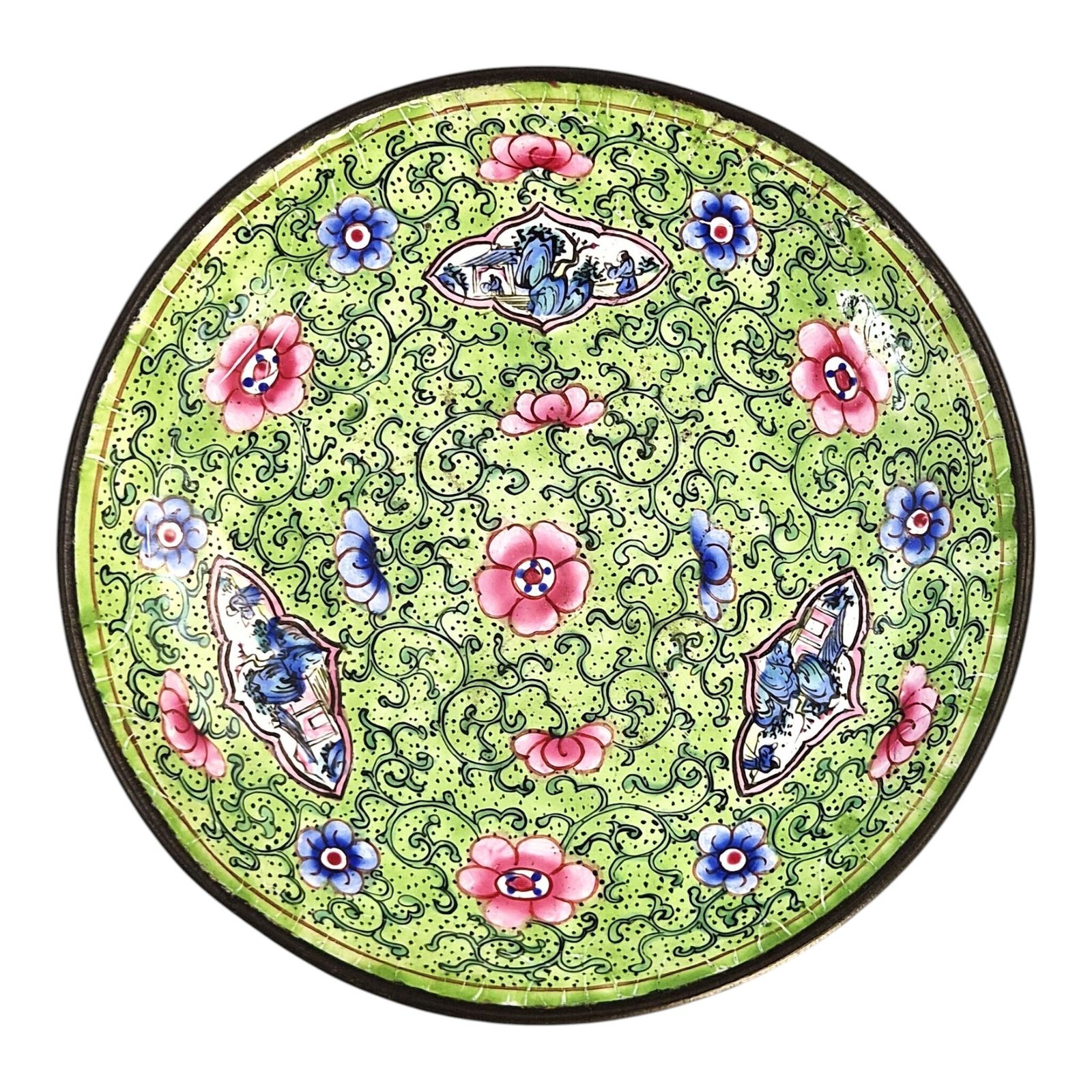 photo furniture Chinese Qing Dynasty Canton Enamel Gaiwan Set, C. 1850–1860