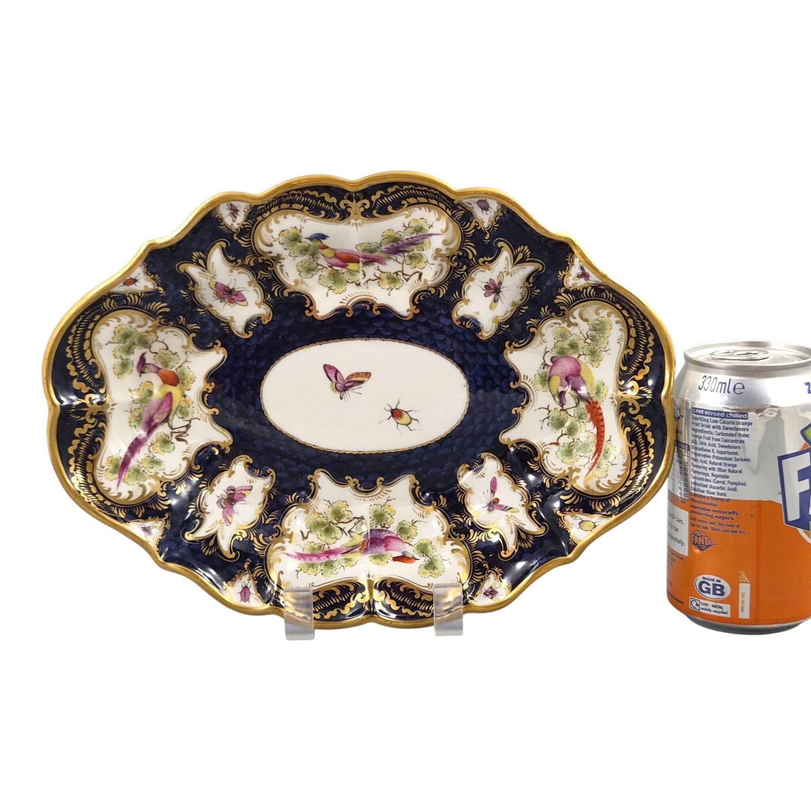 photo for sale Edwardiaans Royal Worcester Blue Scale porseleinen schaal, 1901