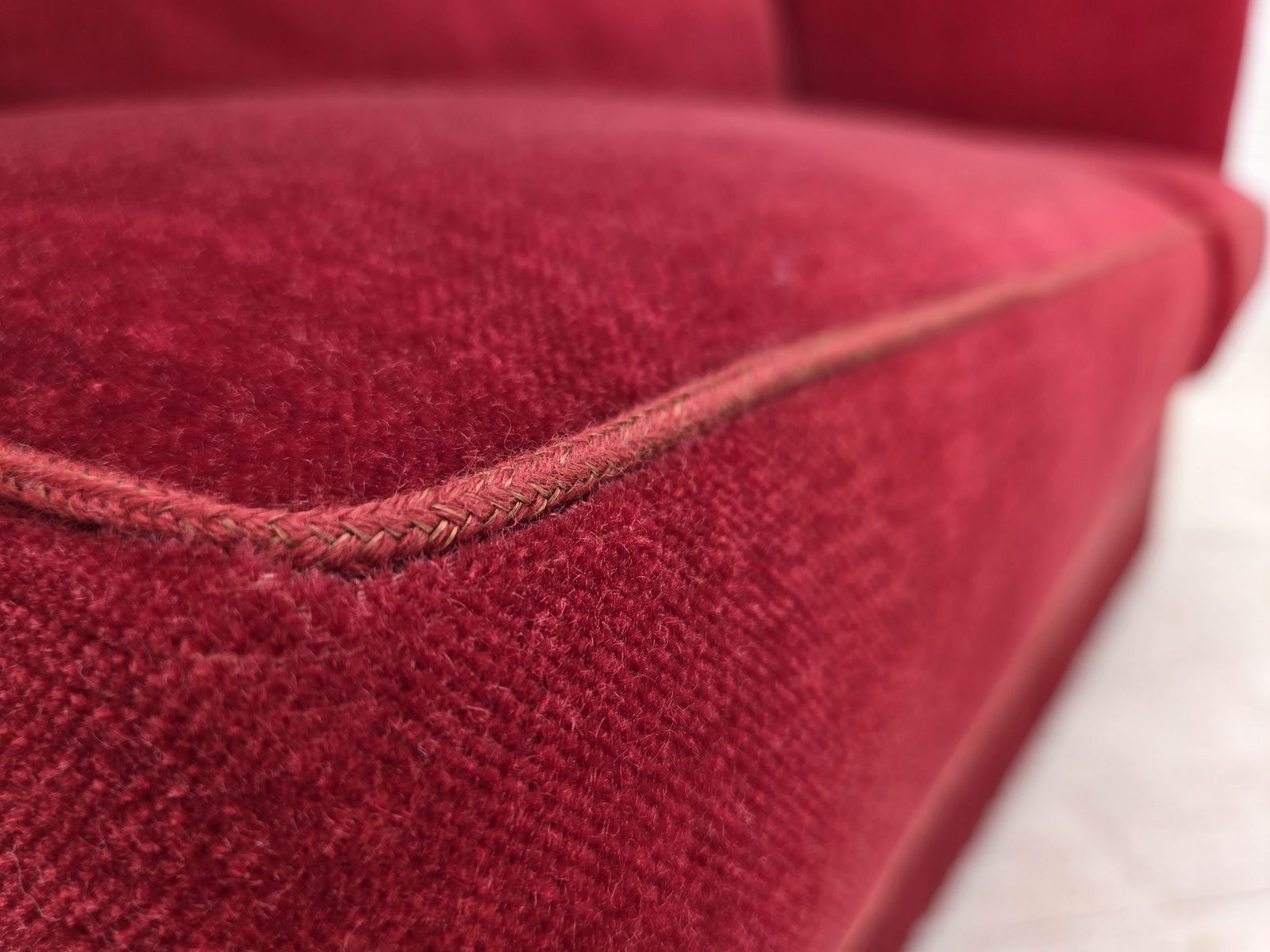 1770.0 1970s, Danish 2 Seater Drop Arm Sofa, Furniture Velour. photo