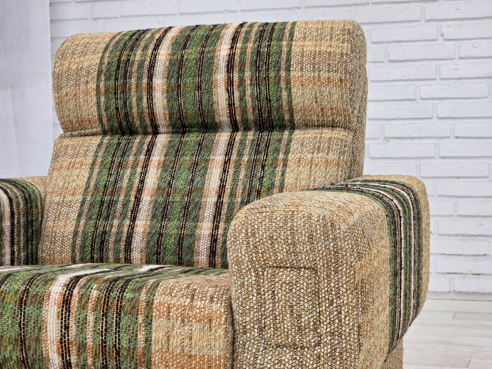 1980s, Danish Club Chair By Nisbo Horsens, Furniture Wool. photo for sale