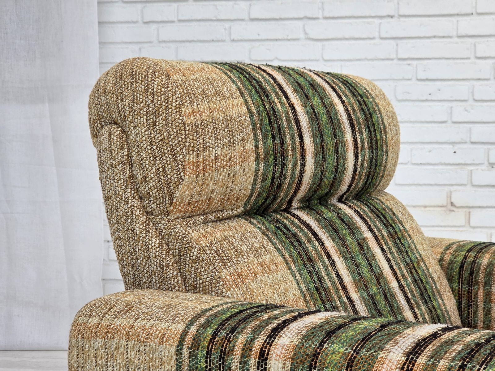 1980s, Danish Club Chair By Nisbo Horsens, Furniture Wool. photo buy