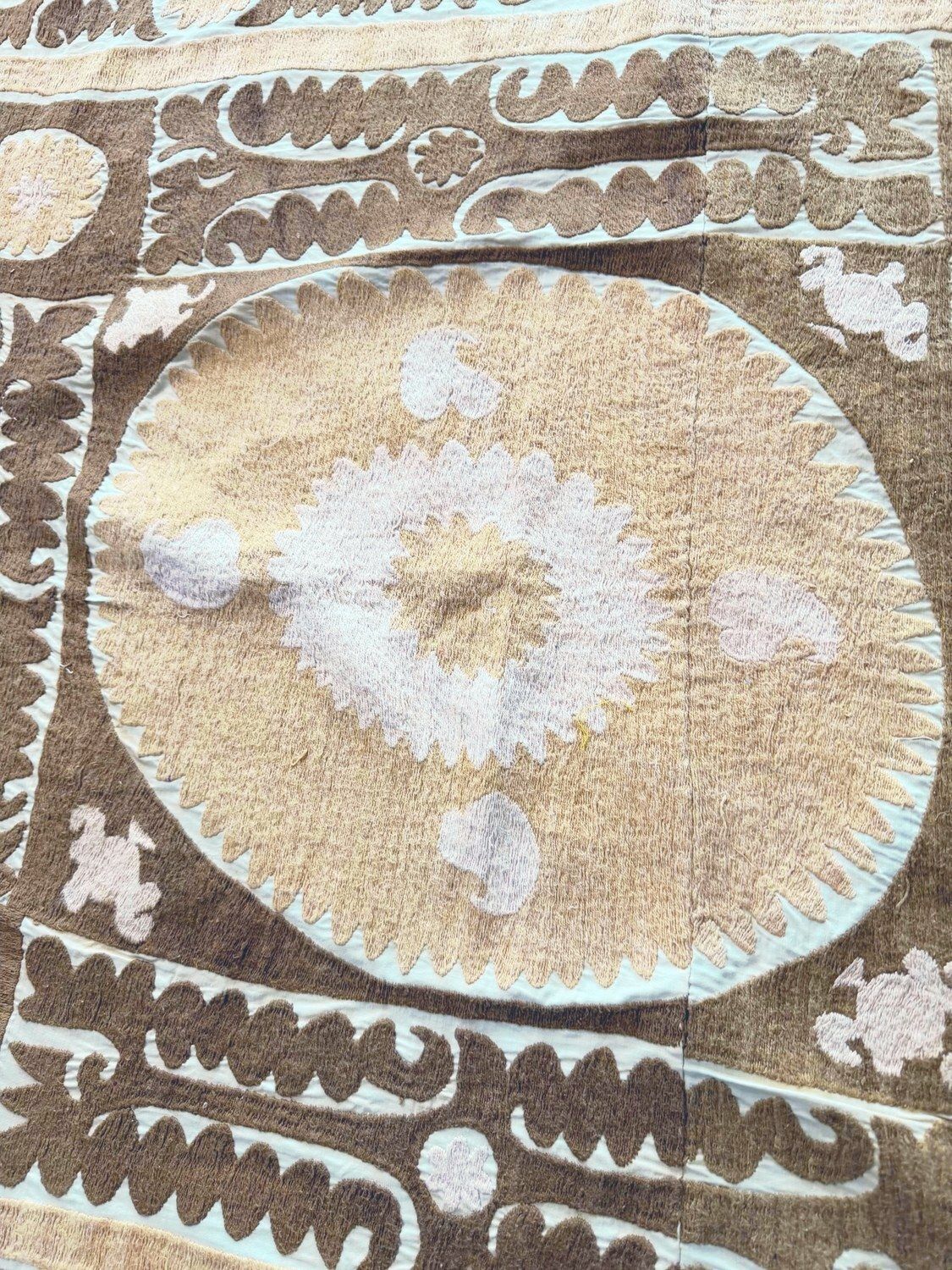 Samarkand Suzani Tablecloth 129 X 140 Cm photo furniture