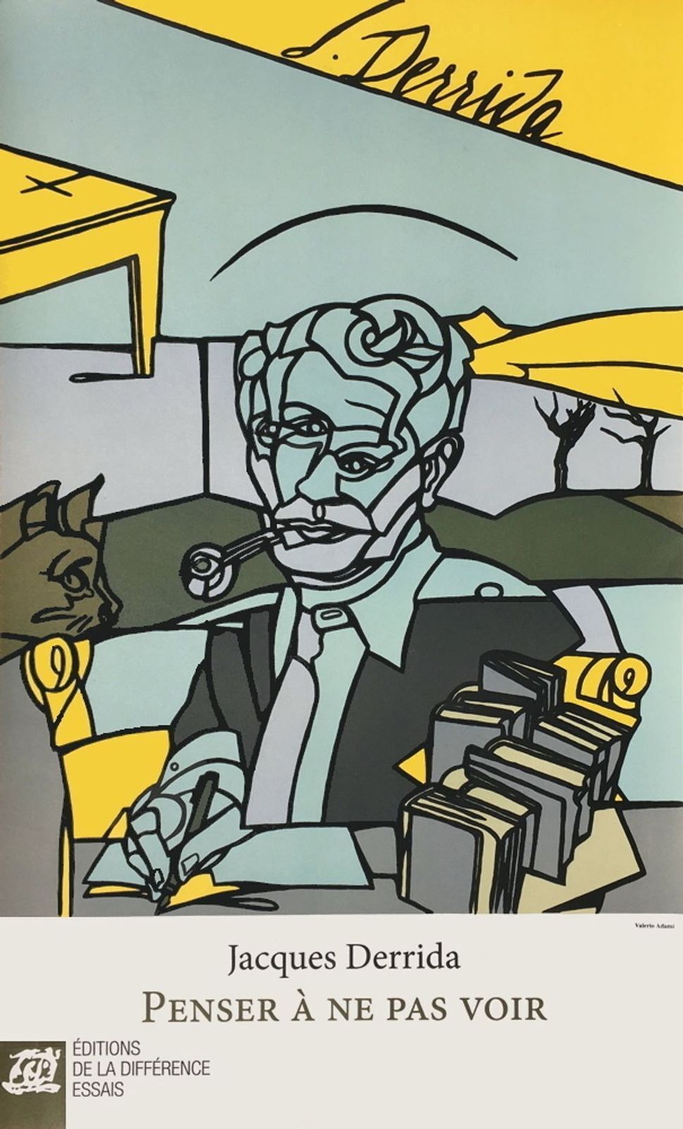 Affiche Valério Adami Jacques Derrida 2004
