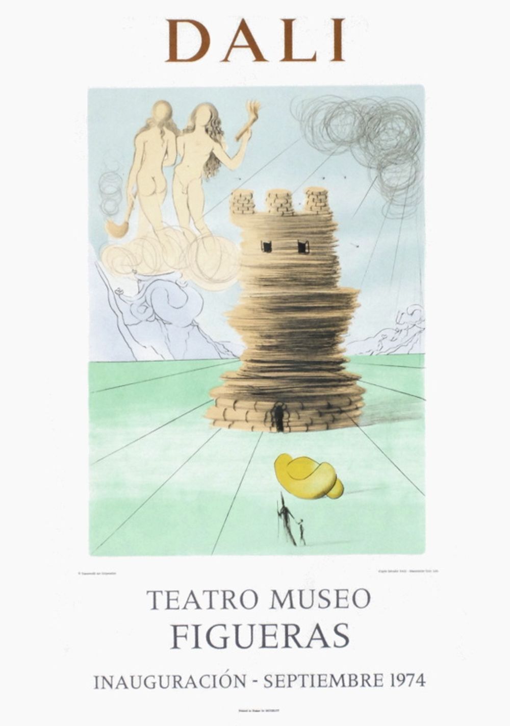 Salvador Dali Poster Expo 74 Teatro Museo Figueras Inauguracion 5
