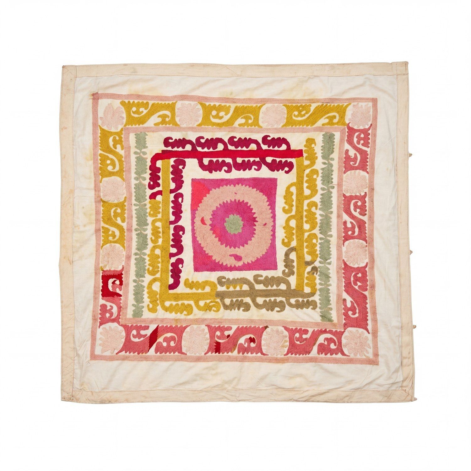 Boho Tashkent Suzani Tafelkleed 133 x 138 cm