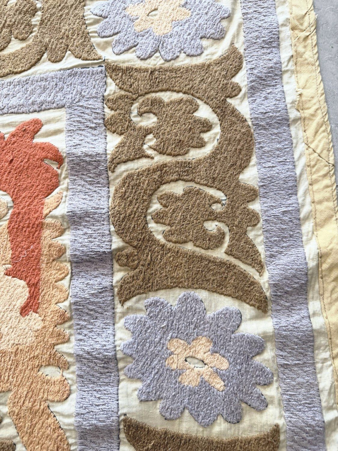 Asian Suzani Embroidered Wall Hanging, 4'135 X 152 Cm photo buy