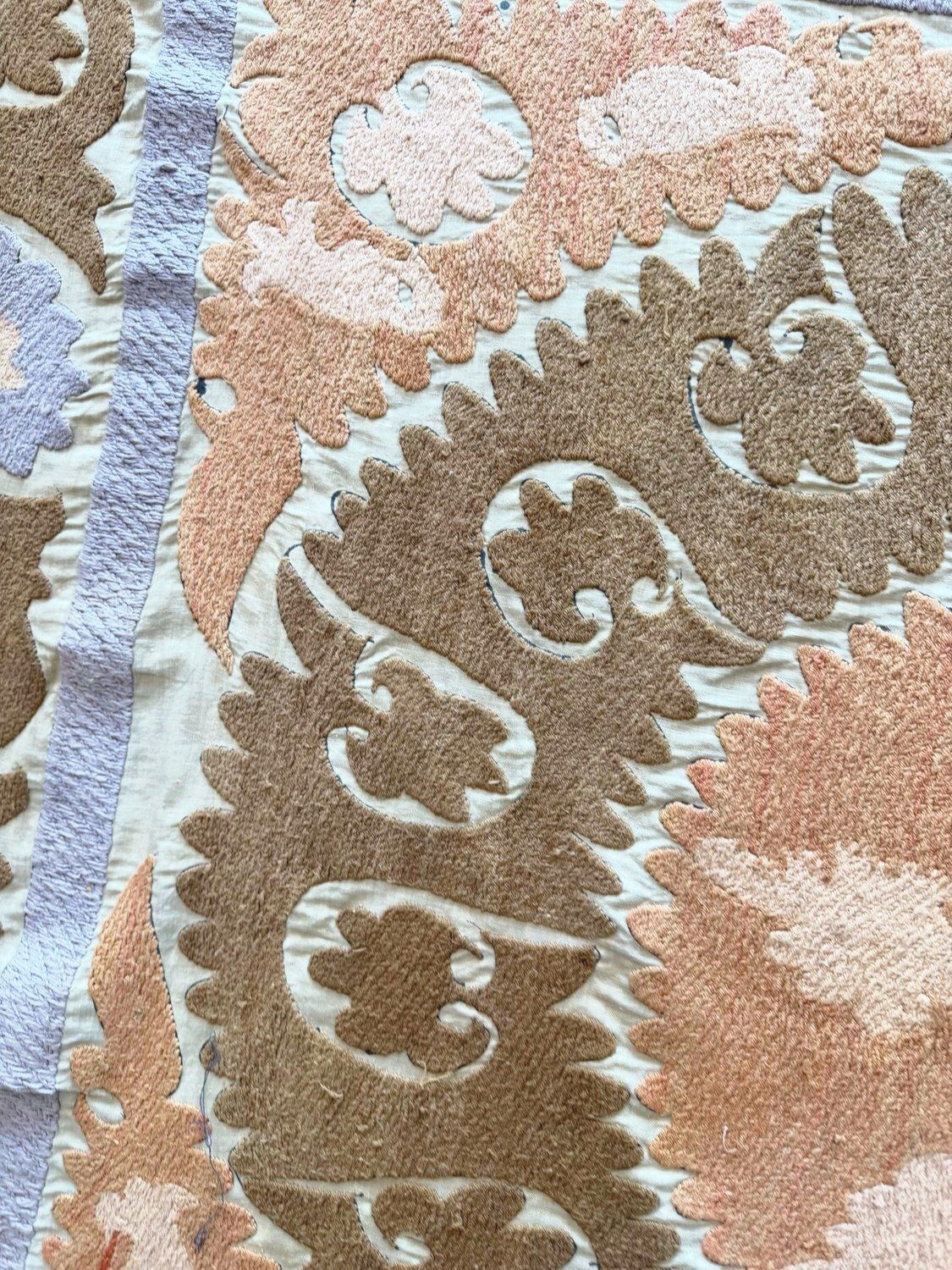 photo for sale Asian Suzani Embroidered Wall Hanging, 4'135 X 152 Cm