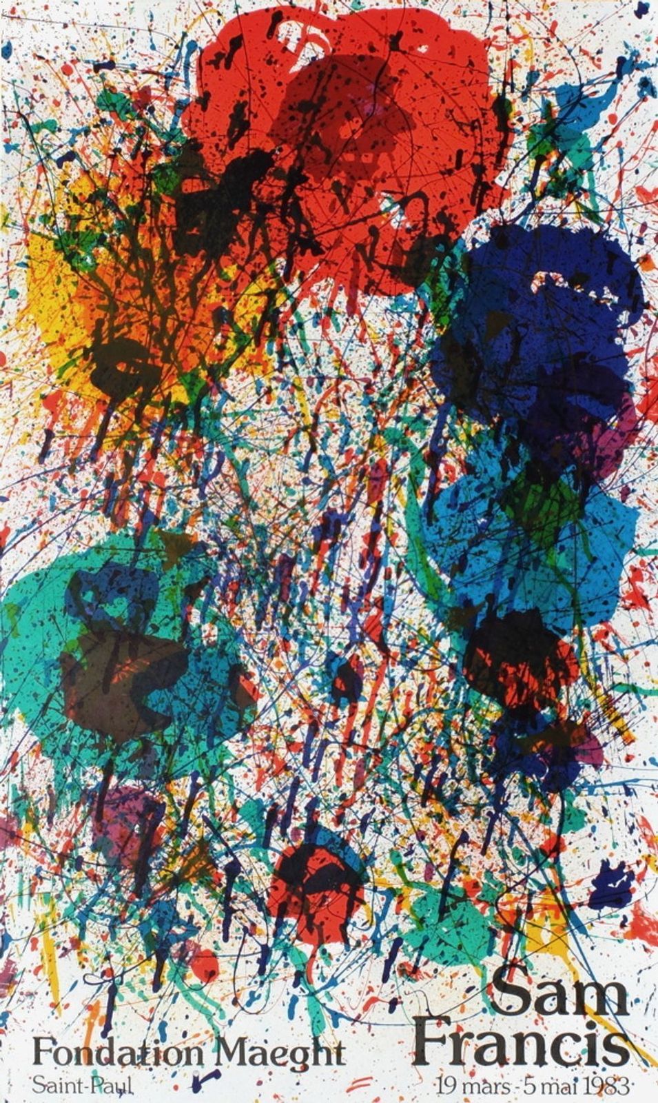 Sam Francis Poster Expo 83   Fondation Maeght