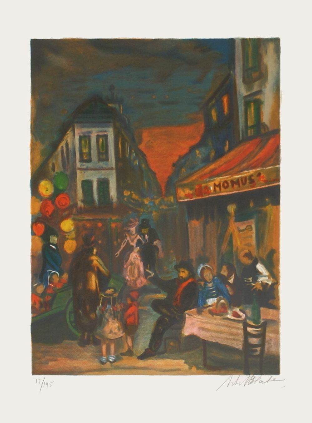 Arbit Blatas Gesigneerde Lithografie Les Plus Grands Opéras : La Bohême 1975