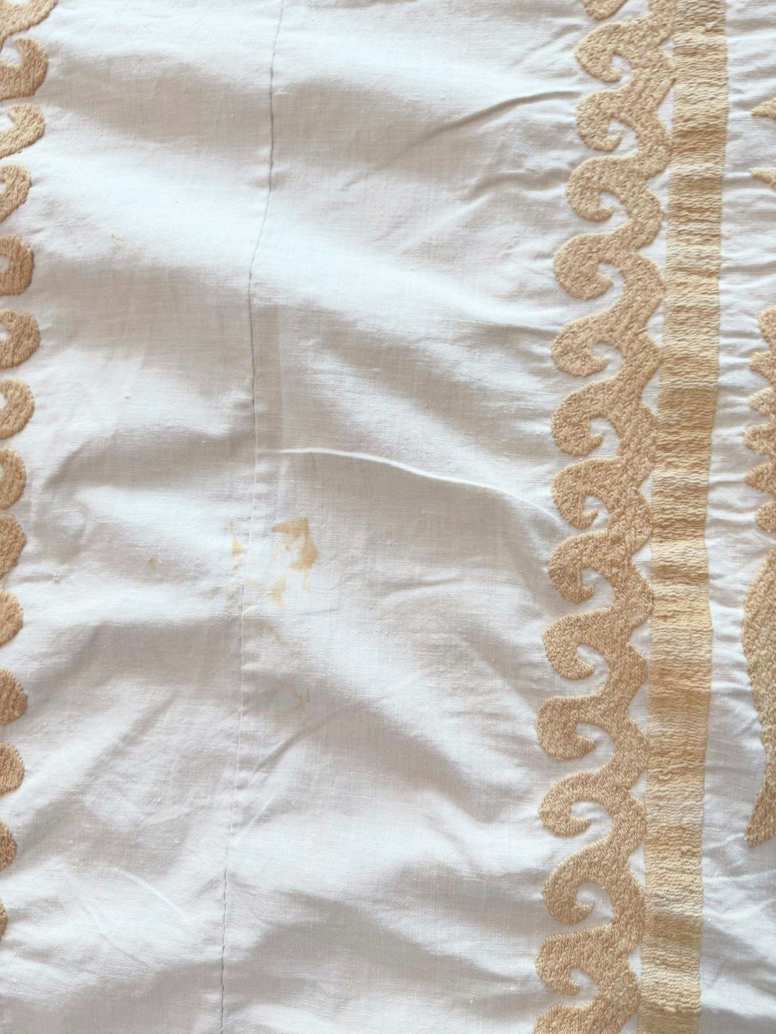 Vintage Hand Embroidered Large Suzani Bedspread 150 X 229 Cm photo Textiel