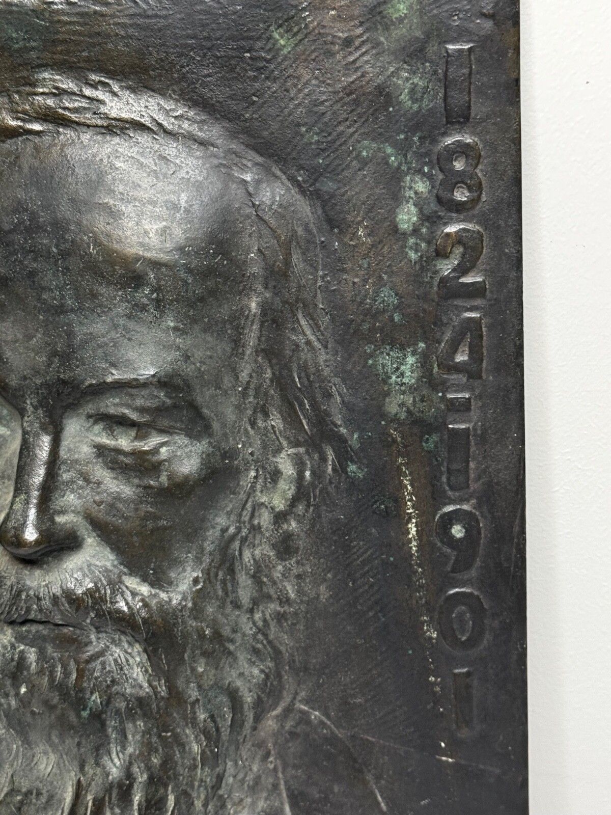Brits bronzen portretreliëf James Gordon, begin 1900s, toegeschreven aan Alice Gates photo vinterior