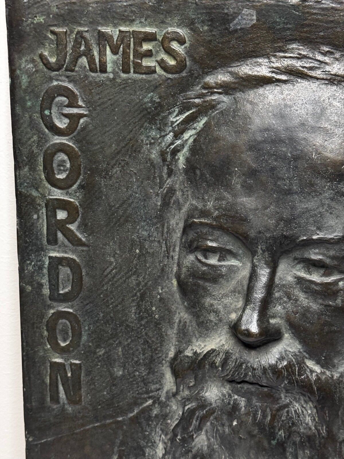 Brits bronzen portretreliëf James Gordon, begin 1900s, toegeschreven aan Alice Gates photo buy