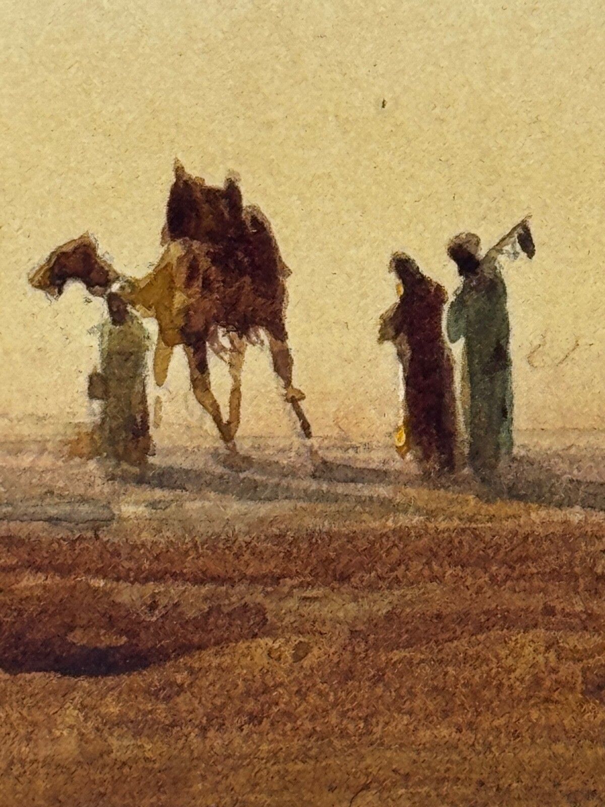 photo for sale 19e-eeuws schilderij Orientalisme Bedoeïenenstamleden Suezkanaal door Henry Andrew Harper