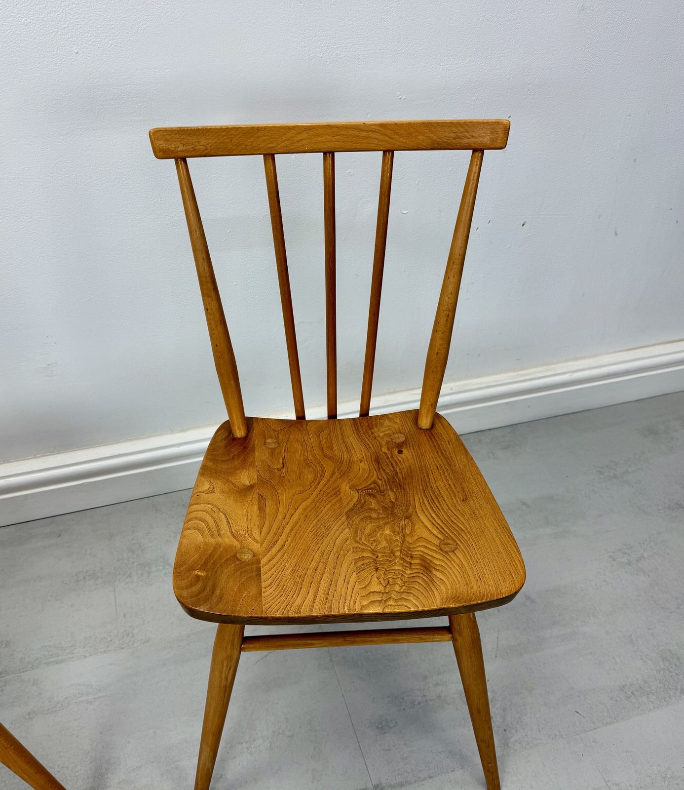 Two Ercol Stick Back Dining Chairs photo for sale