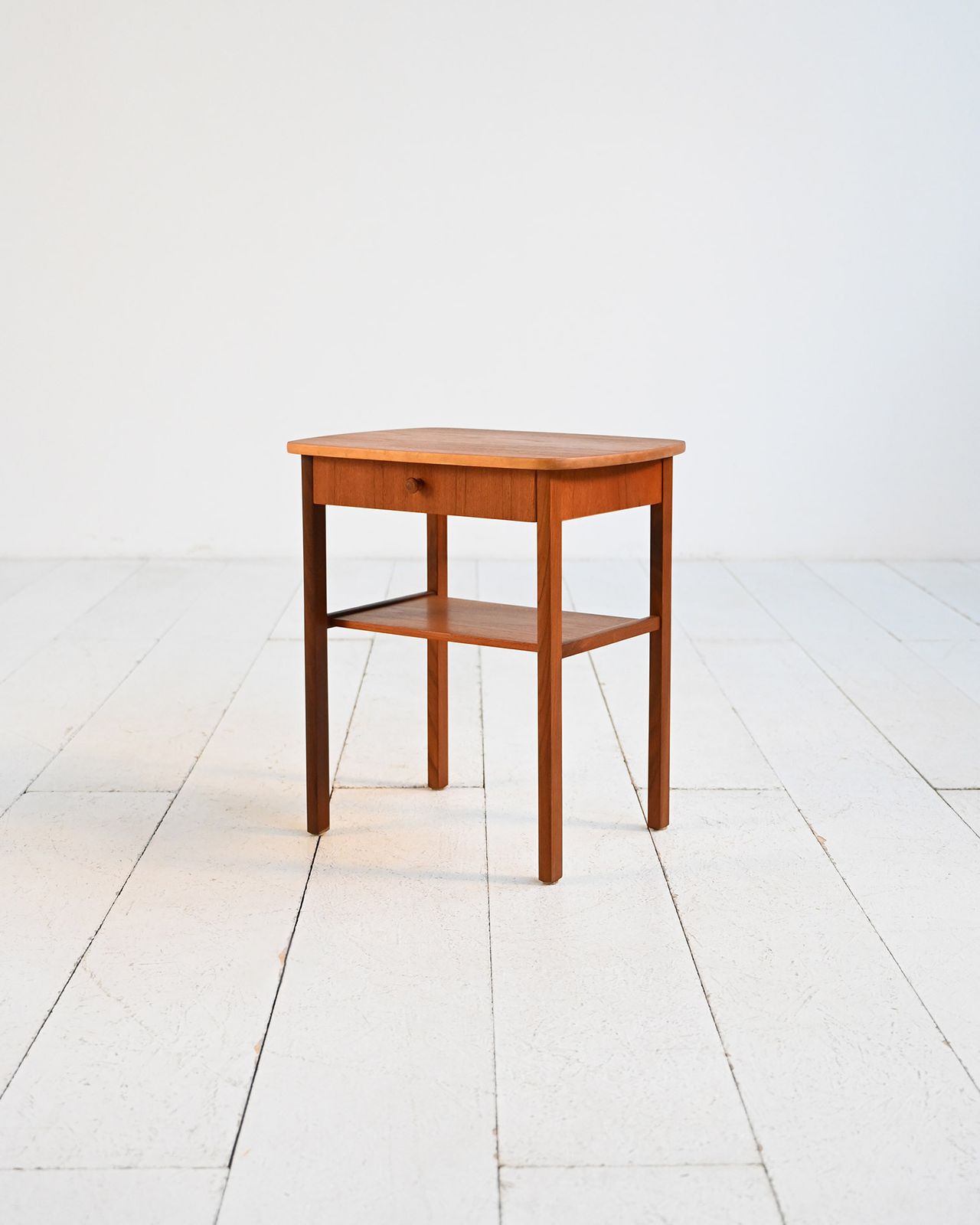 Scandinavisch teakhouten nachtkastje, ca. jaren 1960 photo for sale