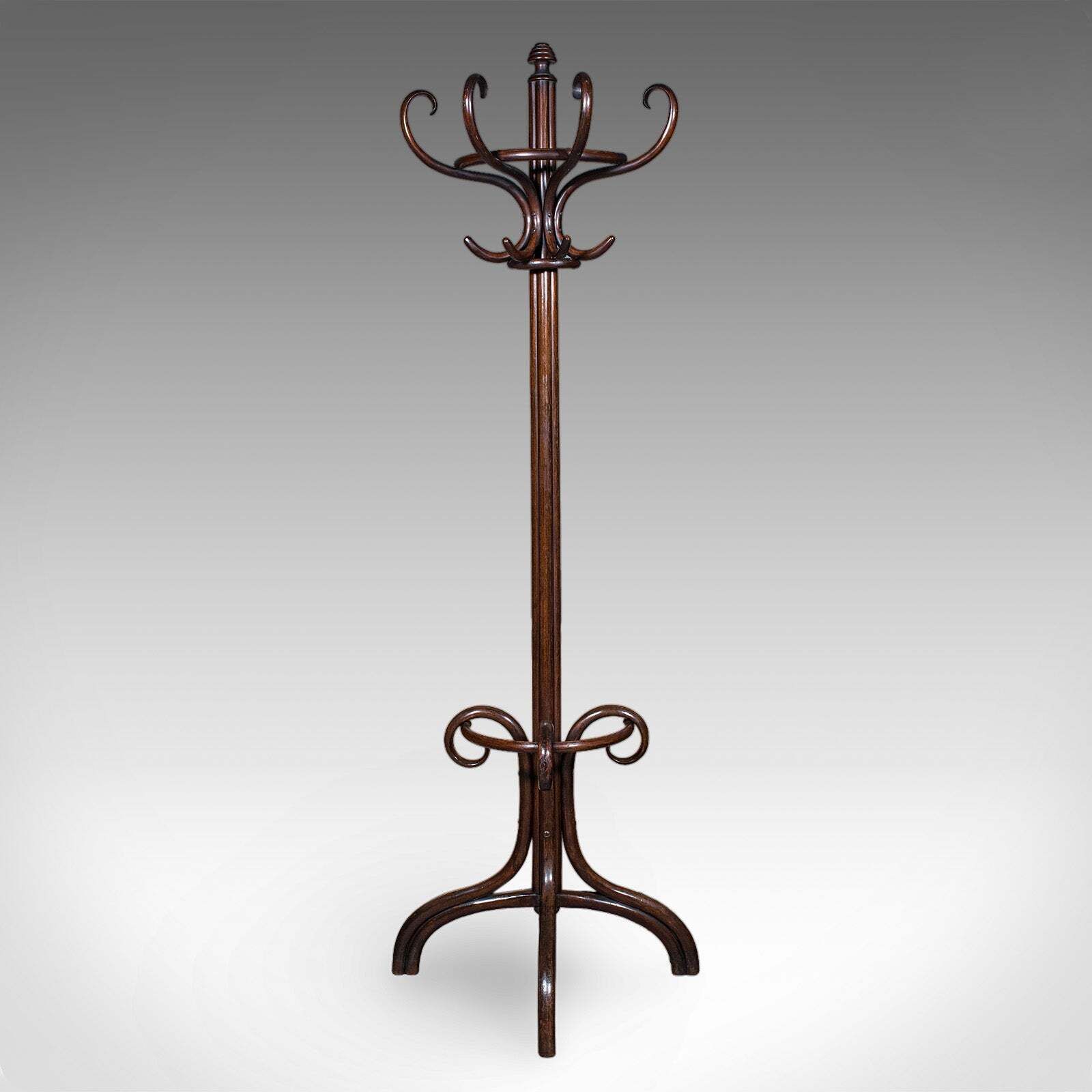 Antique Half Hall Stand, Austrian, Bentwood, Coat Tree, Rack, Thonet, Victorian photo furniture