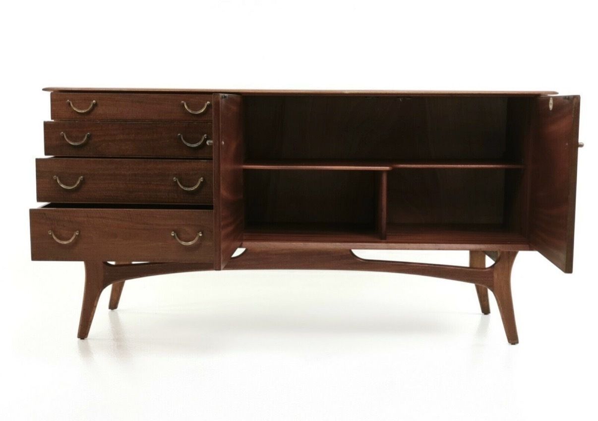 Alfred Cox Walnut Sideboard 1960s Cocktail Mid Century photo furniture