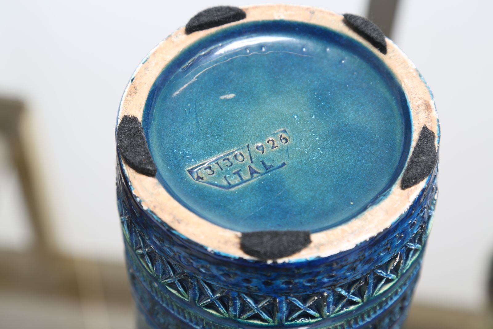 Vase en céramique mid-century Aldo Londi pour Bitossi « Rimini Blu », 17 cm de hauteur, Italie, années 1960 photo 200.0