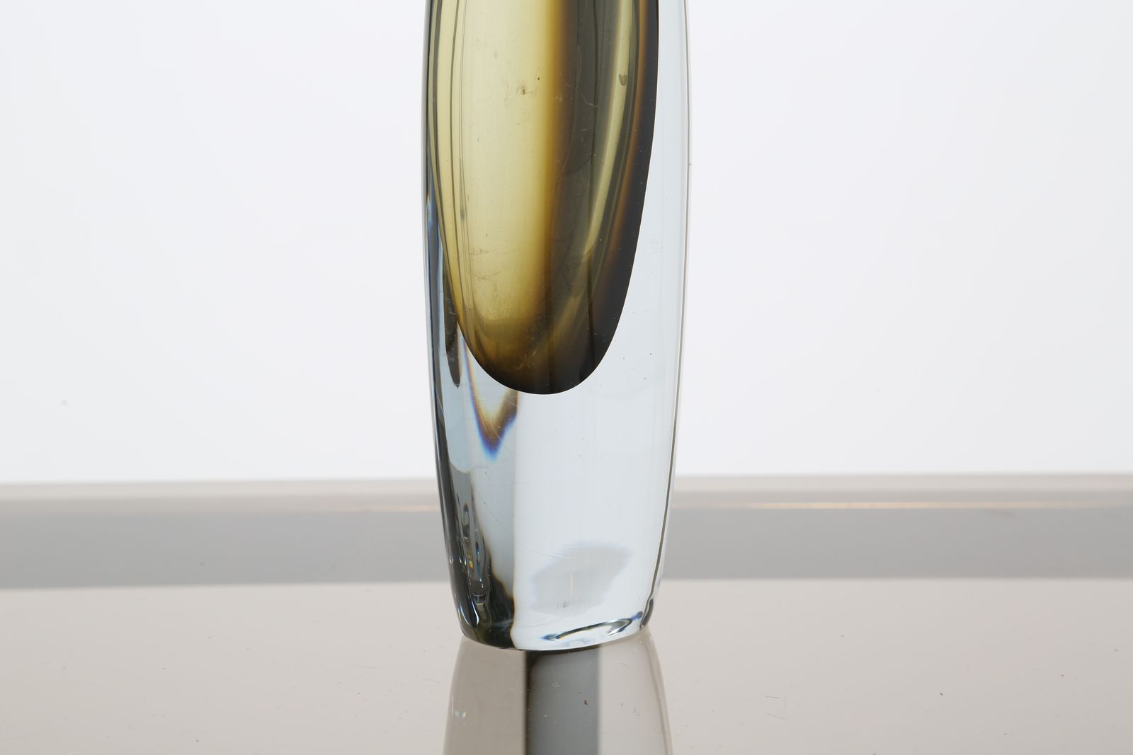 Mid Century Gunnar Nylund “Shark Tooth” Sommerso Glass Vase For Strömbergshyttan, Sweden, 1957 photo buy