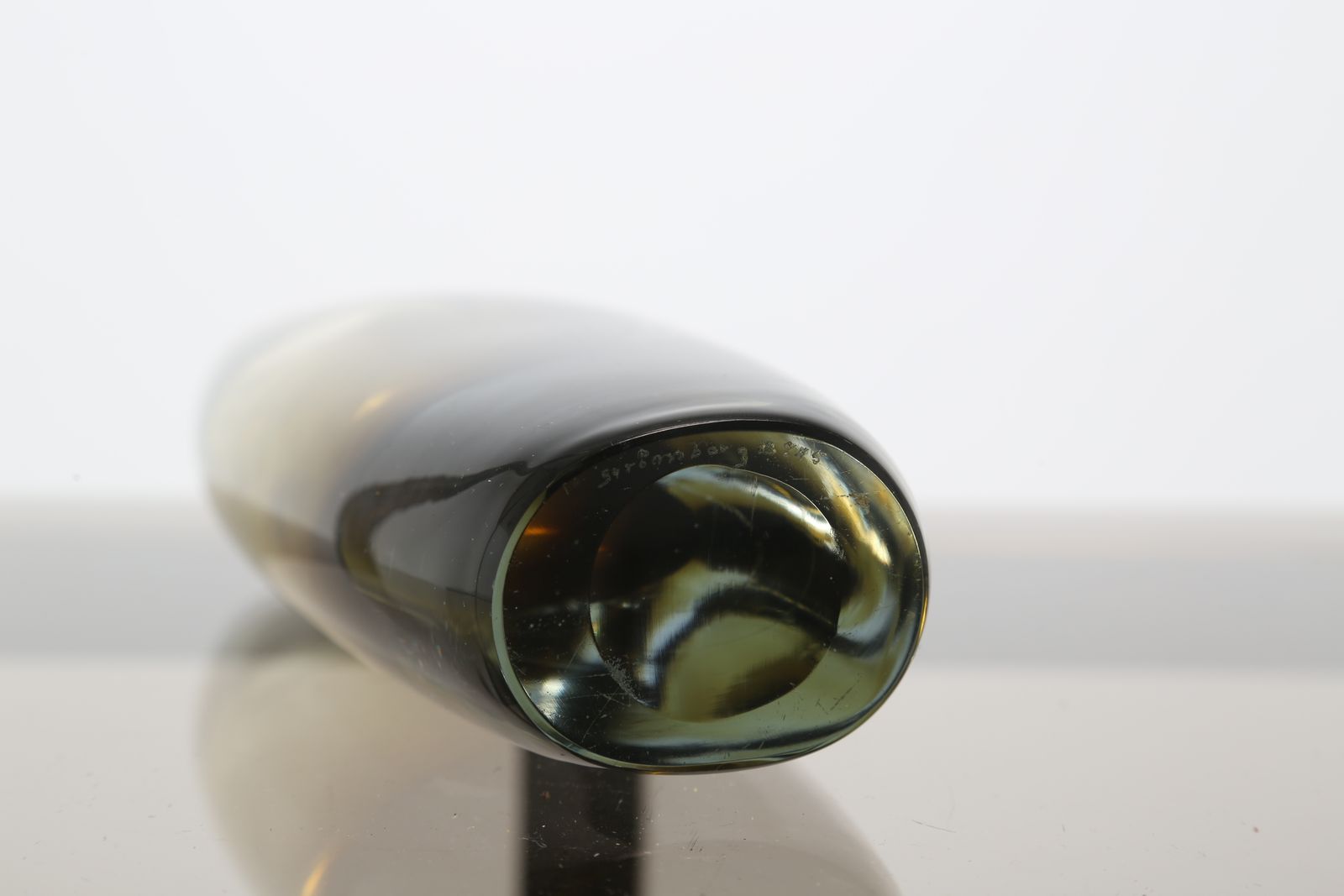 Mid Century Gunnar Nylund “Shark Tooth” Sommerso Glass Vase For Strömbergshyttan, Sweden, 1957 photo vintage