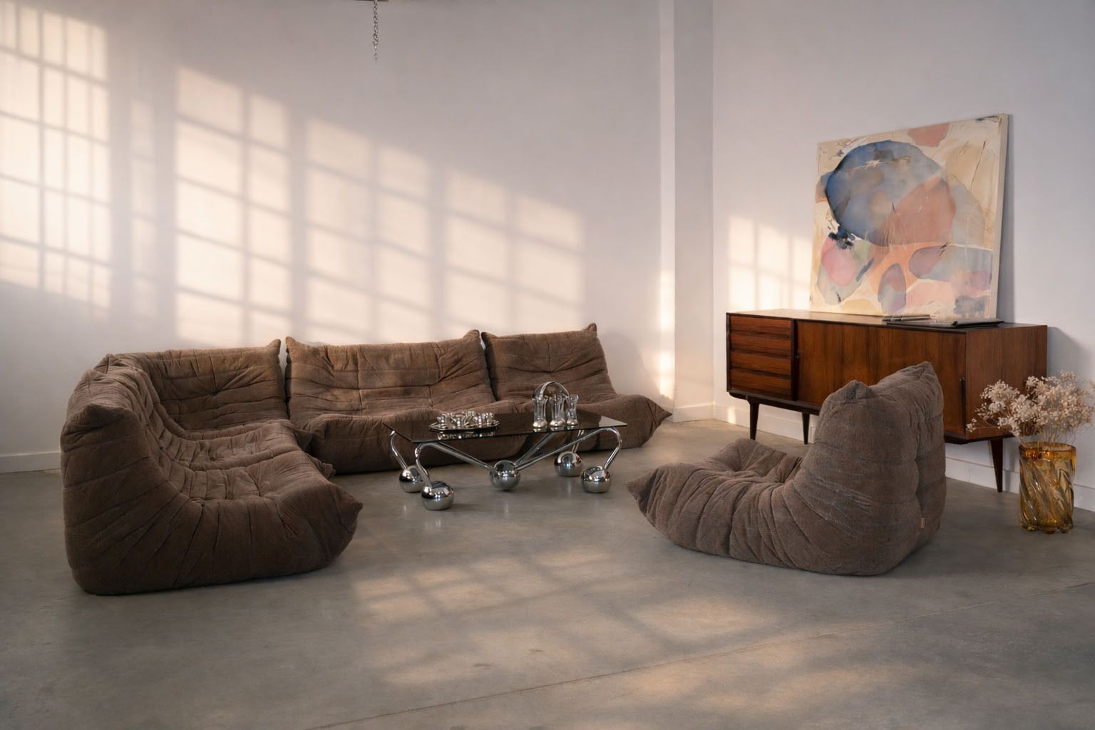 Togo Two Seater Sofa, French Design, 1970s, Designer: Michel Ducaroy, Manufacturer: Ligne Roset photo for sale